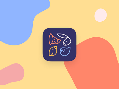 Designflows 2020 – Pet Lover App – Icon app app icon design designflows flat icon icon design illustration minimal pets ui ux
