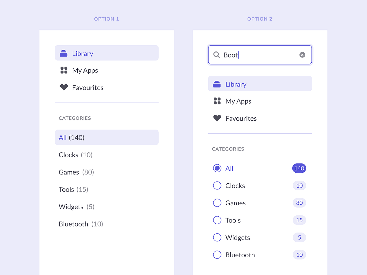 Browse thousands of Filter UI images for design inspiration | Dribbble