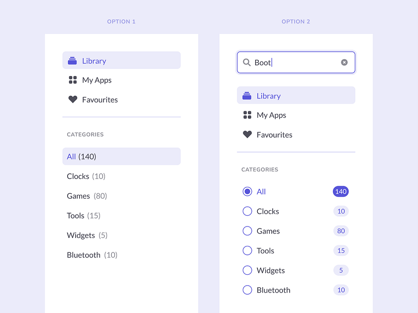 Browse thousands of Filter UI images for design inspiration | Dribbble