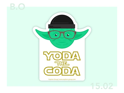 Yoda The Coda branding design illustration star wars sticker typography vector