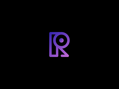 Purple R Logo black gradient logo purple r