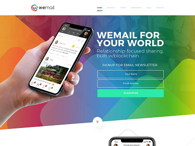 Wemail branding design user experience design user inteface webdeisgn