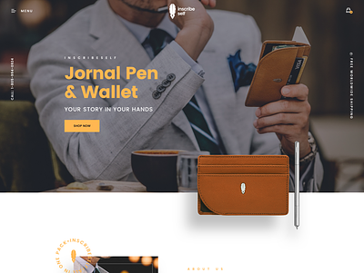 A Journal Pen and Wallet Product Website 2 design user experience design user inteface web design
