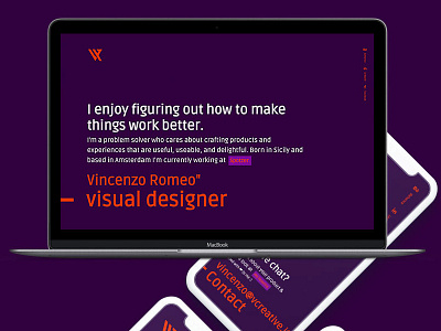 vcreative.it css html javascript personal website ui ux visual design website