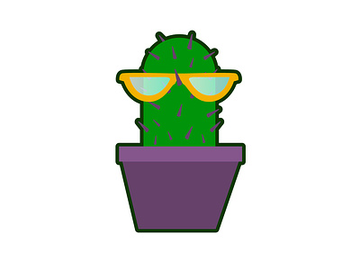 Cactus cactus glasses illustrator vector