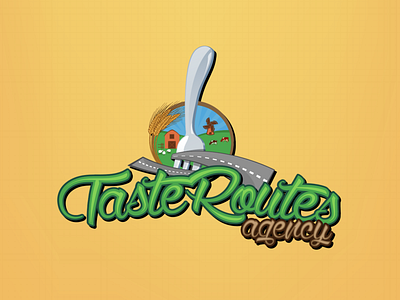 Taste-Routes Agency branding illustration logo