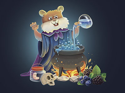 Crazy hamster (alchemist) alchemist alchemy berries crazy hamster magic mantle pot potion test tube