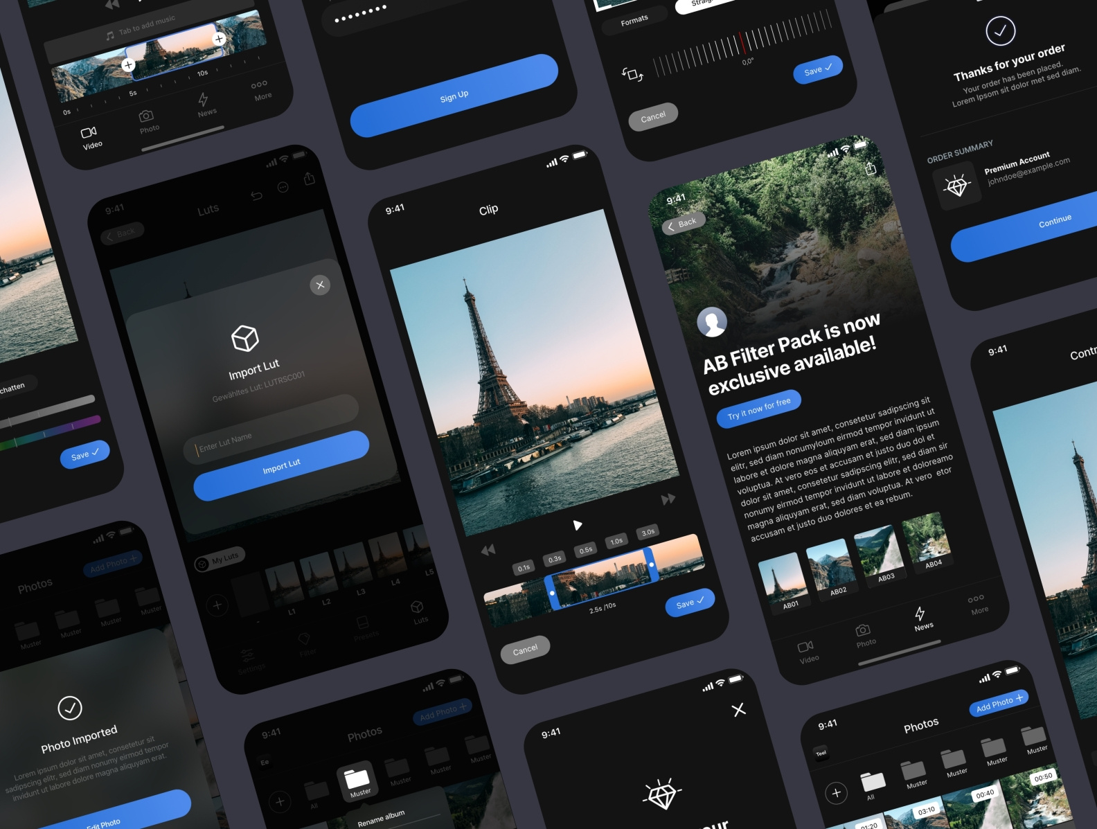 EverEdit Mobile Photo & Video Editor UI Kit by Erschbamer on