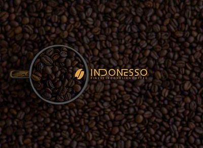 Indonesso Coffee Pods branding logo typography vector