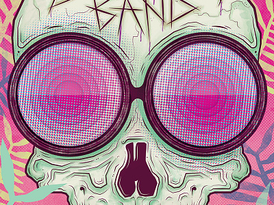 Zac Brown Band Poster: Hollywood gig poster hollywood illustration poster skull trippy