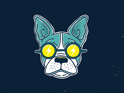 Dexter's Laboratory boston terrier dog dog illustration logo mad scientist mascot nerdy