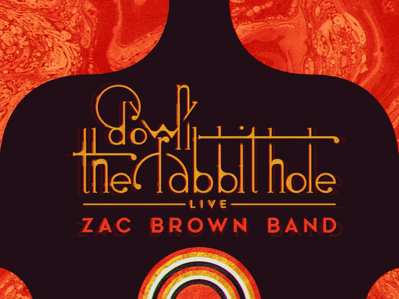 Down the Rabbit Hole Live band band branding branding logo music music branding tour tour branding typography zac brown band