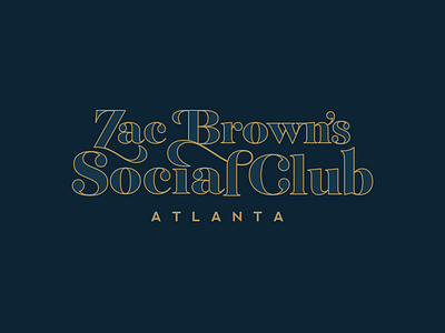 Zac Brown's Social Club logo branding logo restaurant branding restaurant logo signage typography zac brown band
