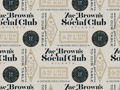 Zac Brown's Social Club delipaper badge logo design logo logo design print design restaurant branding restaurant logo typography zac brown band