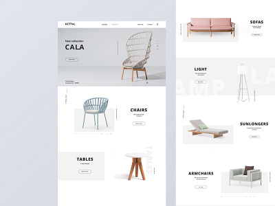 Website for Kettal company design site ui web webdesign website