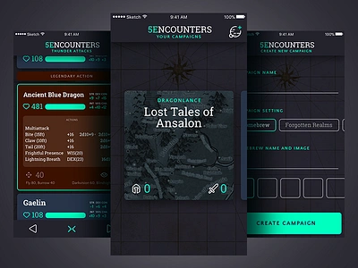 5Encounters App app dnd rpg ux