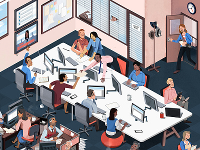 Old Vs New In Newsrooms by Nathan Hackett on Dribbble