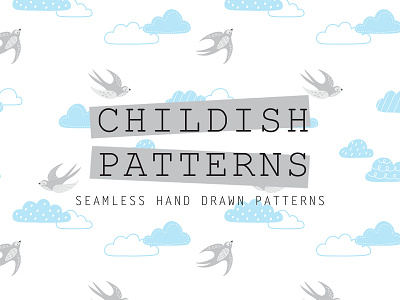 Swallow birds kids pattern