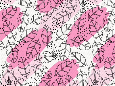 Cute pink tropical pattern