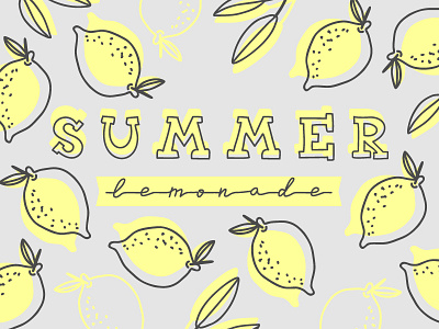 Summer Lemonade Illustration citrus cute design doodle fruit hand drawn illustration lemon lemonade summer vector