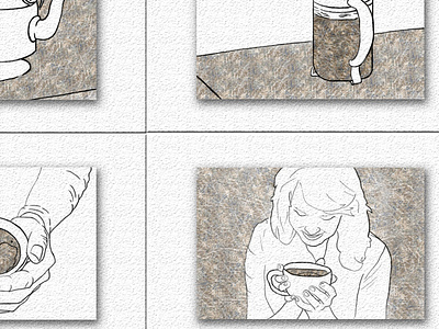 Coffee preparation storyboard