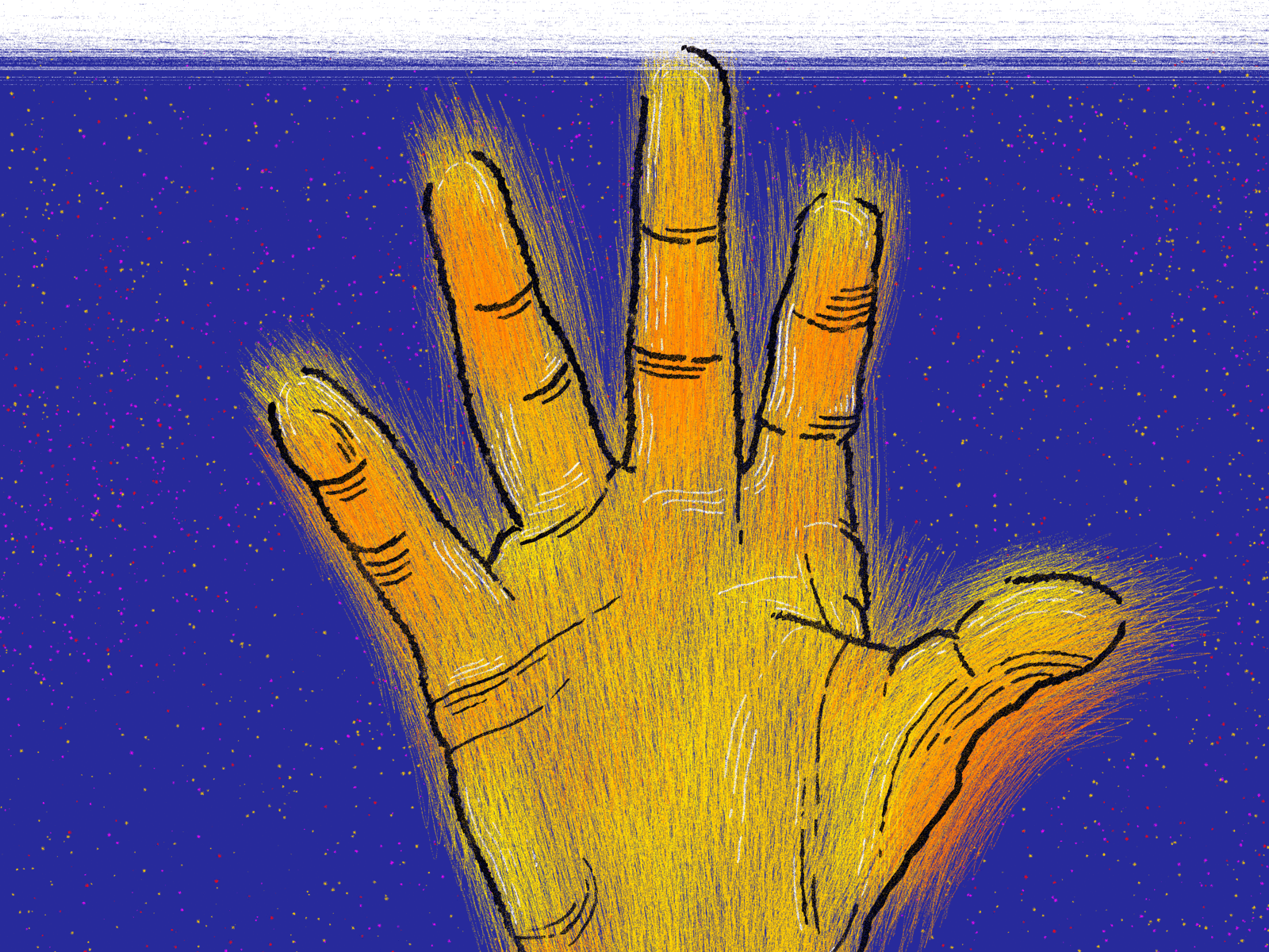 Theatrical hand blue corel painter design digital drawing dłoń hand illu illustration illustration art illustrator photoshop ręka teatr theatre wacom wacom intuos wacom tablet