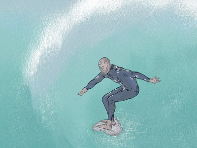 Surfing artwork blue corel painter design digital drawing fala illu illustration illustration art illustrator morze ocean sea surfing wacom wacom intuos wave