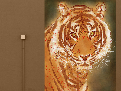 Portrait of Tiger animal artwork design digital digitalart drawing illustration illustrator krita love poland poznan tiger tigers wacom