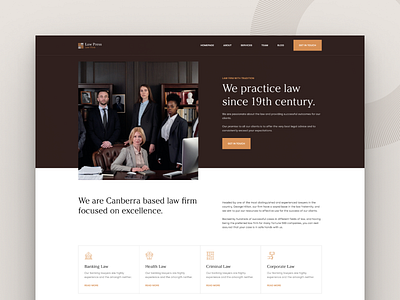 Law Firm - Landing Page brown colors design figma landing landingpage ui web