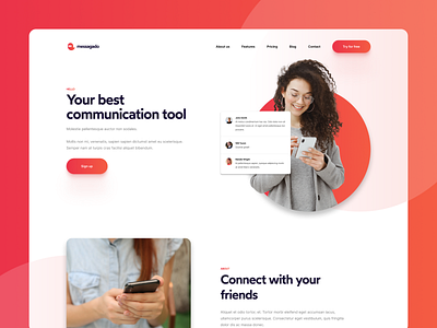 Messaging App - Landing Page