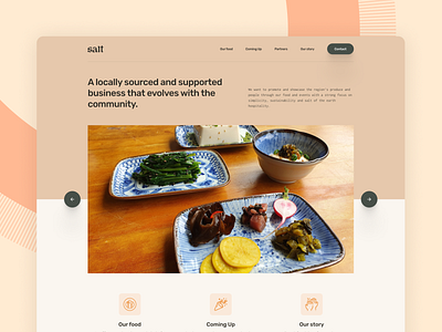 Salt - Landing Page branding brown colors design figma landing landingpage orange ui ux warm web website