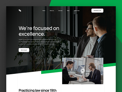 Law Firm - Landing Page branding colorful colors design figma green green and white landing landingpage law law firm lawyer ui ux web website