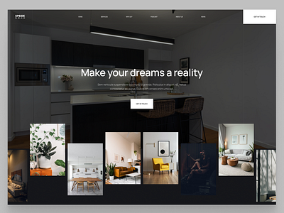 Interior Design - Landing Page Hero Concept black collage colors design figma landing landingpage minimal minimalistic ui web website white