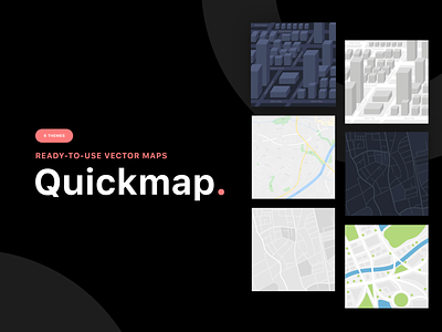 🧭 Vector Map Themes | Quickmap clean map colorful map dark map google maps illustrative map light map map map design map themes minimalistic maps svg map ui design vector vector map