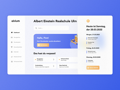 📚 Dashboard | Digital School Platform app blue orange colorful dashboard design desktop illustration playful ui ux ux design web app