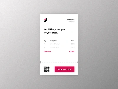 👨🏻‍💻 UX Design | E-mail Receipt adobe xd branding clean dailyui dailyui 017 dailyuichallenge design e mail logo madewithadobexd madewithxd minimalistic receipt red ui ui design ux ux design white