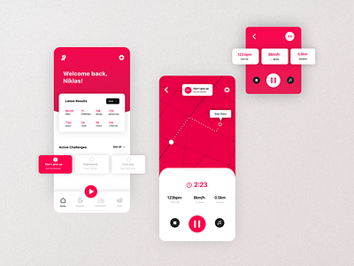 🏃🏻‍♂️ UX Design | Running App app branding concept dashboard design gps home screen map mobile running app running screen smartwatch tracker ui ui design ux uxdesign watch