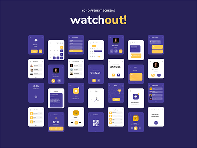 ⌚️ Apple Watch UI Kit | Watchout! Basic