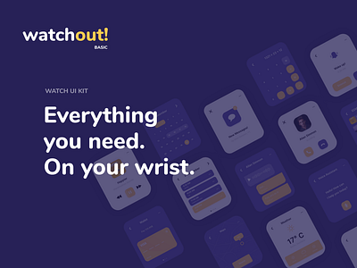 ⌚️ Apple Watch UI Kit | Watchout! Basic