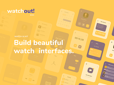 ⌚️ Apple Watch UI Kit | Watchout! Basic