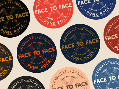 Face To Face Double Crossed Badge apparel badge badge logo badgedesign branding merchandise punk punkrock screenprint typogaphy vintage vintage badge vintage design vintage logo