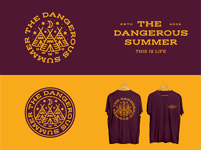 The Dangerous Summer T-shirt badge band branding clean icon identity illustration logo logo design nature typography