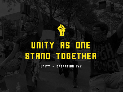 UNITY 🏁 band blacklivesmatter illustration lyric punk quote quotes ska skapunk type art type design typedesign typeface typography typography art unity