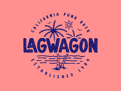 Lagwagon Badge beach california lagwagon lettering palm tree punk punkrock skate summer summer badge typography vintage badge vintage badges