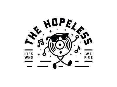 The Hopeless T shirt Design mascot mascot character music box music label musician poppunk record character record label typography art vinyl vinyl record