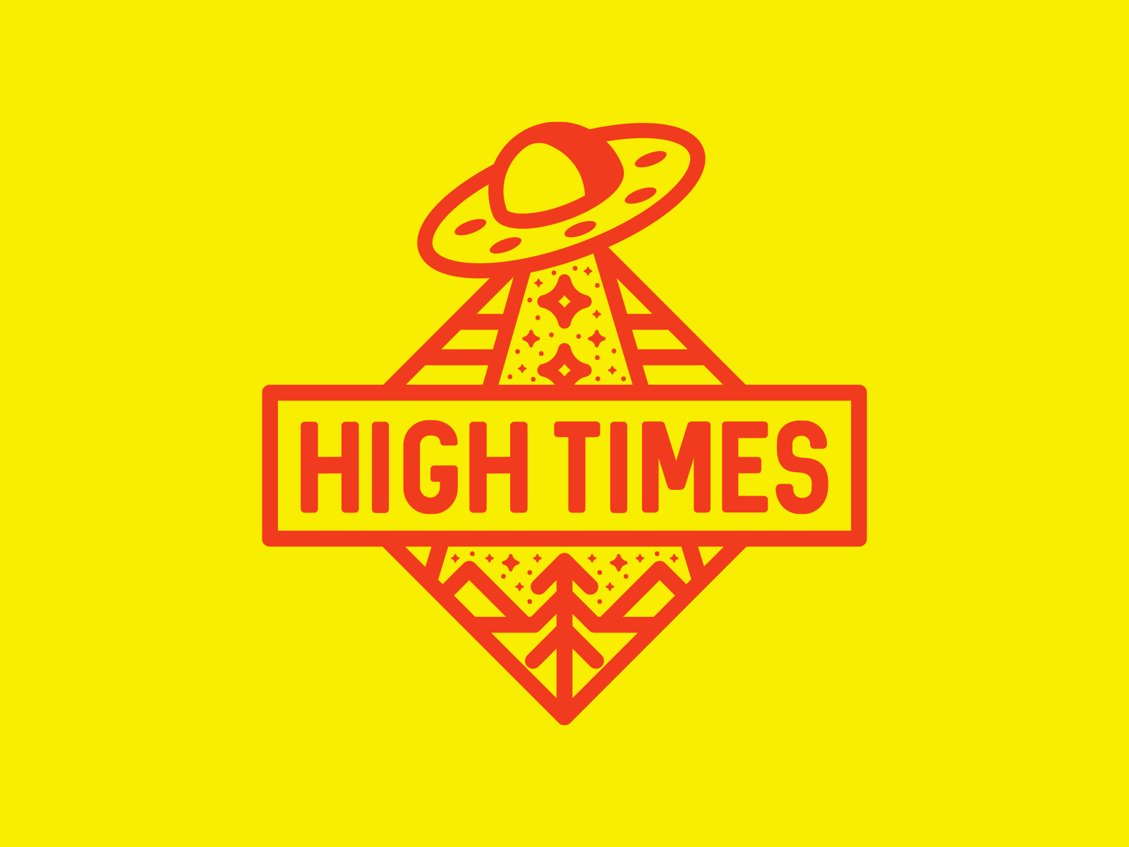 High Times 🛸 alien aliens badge badges cannabis conspiracy exploration flying saucer mounains mystery open minds parkle space spaceship stars stoner ufo ufo badge ufology weed