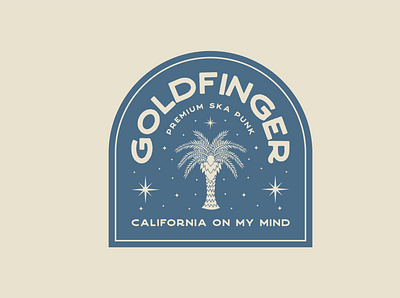 Goldfinger California On My Mind 🌴✨ badge badge design badge logo badgedesign beach cali emo goldfinger palm badge palm tree punk scene ska socal sparkle sun sun badge typography vintage vintage badge