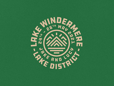 Lake Windermere Badge badge logo badgedesign ddc explore lake district mountain badge mountains nature nature art typographic badge typography typography art uk vintage badge vintage badges vintage logo