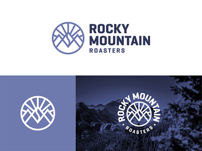 Rocky Mountain Roasters Logo badge branding coffee coffee badge coffee branding coffee logo colorado design lockup logo logo design logo mark logo type typography