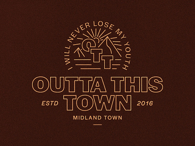 OUTTA THIS TOWN MONOGRAM BADGE 🌅⛰️